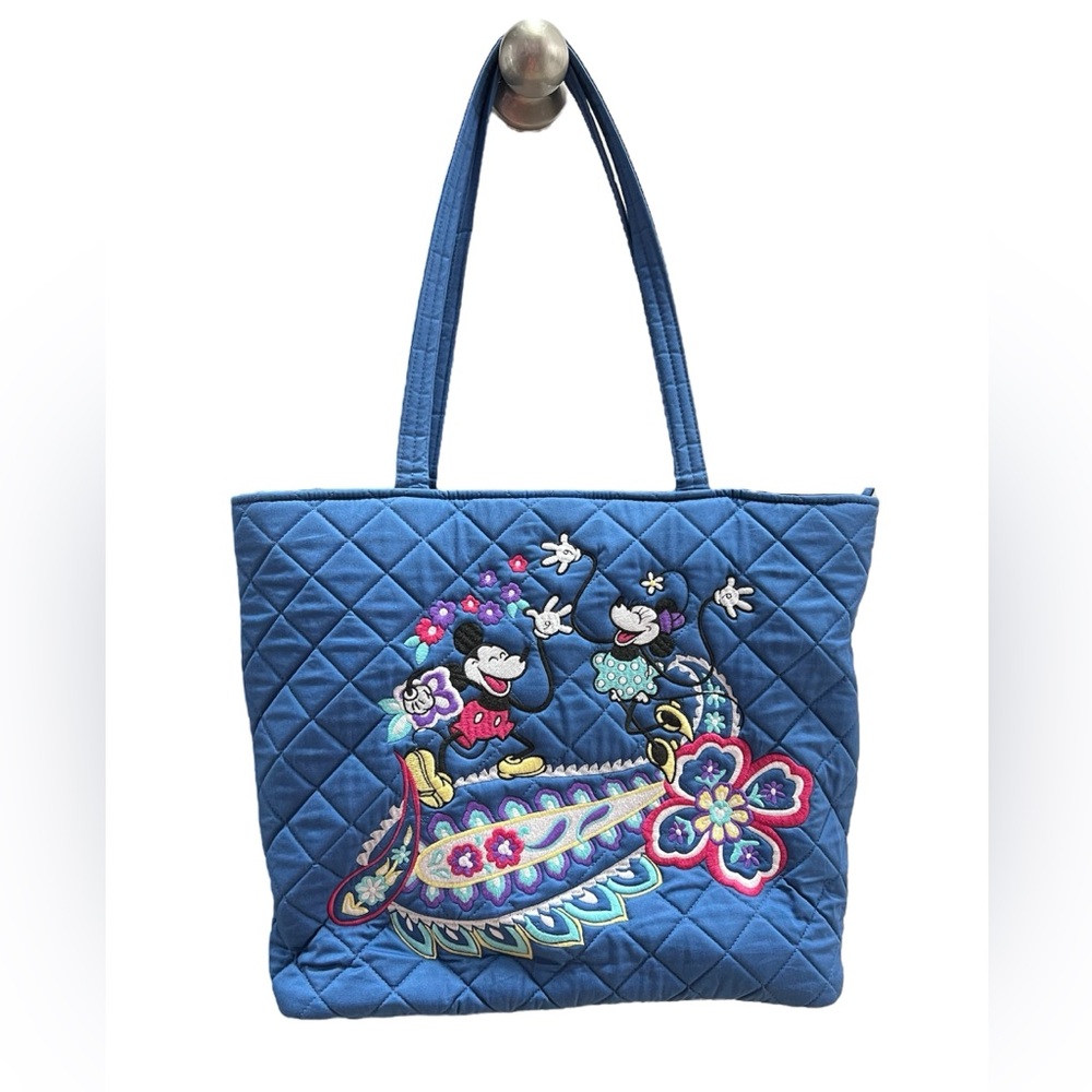 Vera Bradley Disney Mickey Minnie Mouse Sensational Six Paisely Large Tote